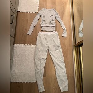 Alexander Wang Light Gray rib lounge  Set